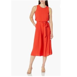 Vince Camuto Poppy Sleeveless High-neck Blouson Wide Crop Leg Jumpsuit